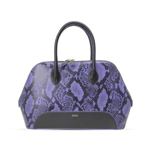 Hodi Women's Snake Print Tote | Genuine Leather Tote | Snake print Foil Leather | Faux Suede Lining